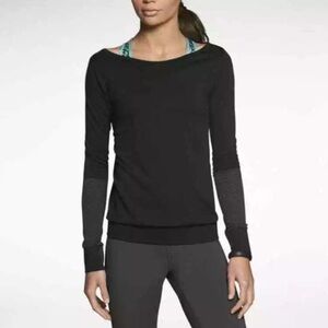 Nike Dri-Fit Epic Knit Crew Running Top Women's Size XS Black Gray